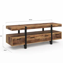 Meuble TV 140cm avec rangements*IDMarket Clearance