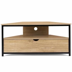 Meuble TV d'angle industriel*IDMarket