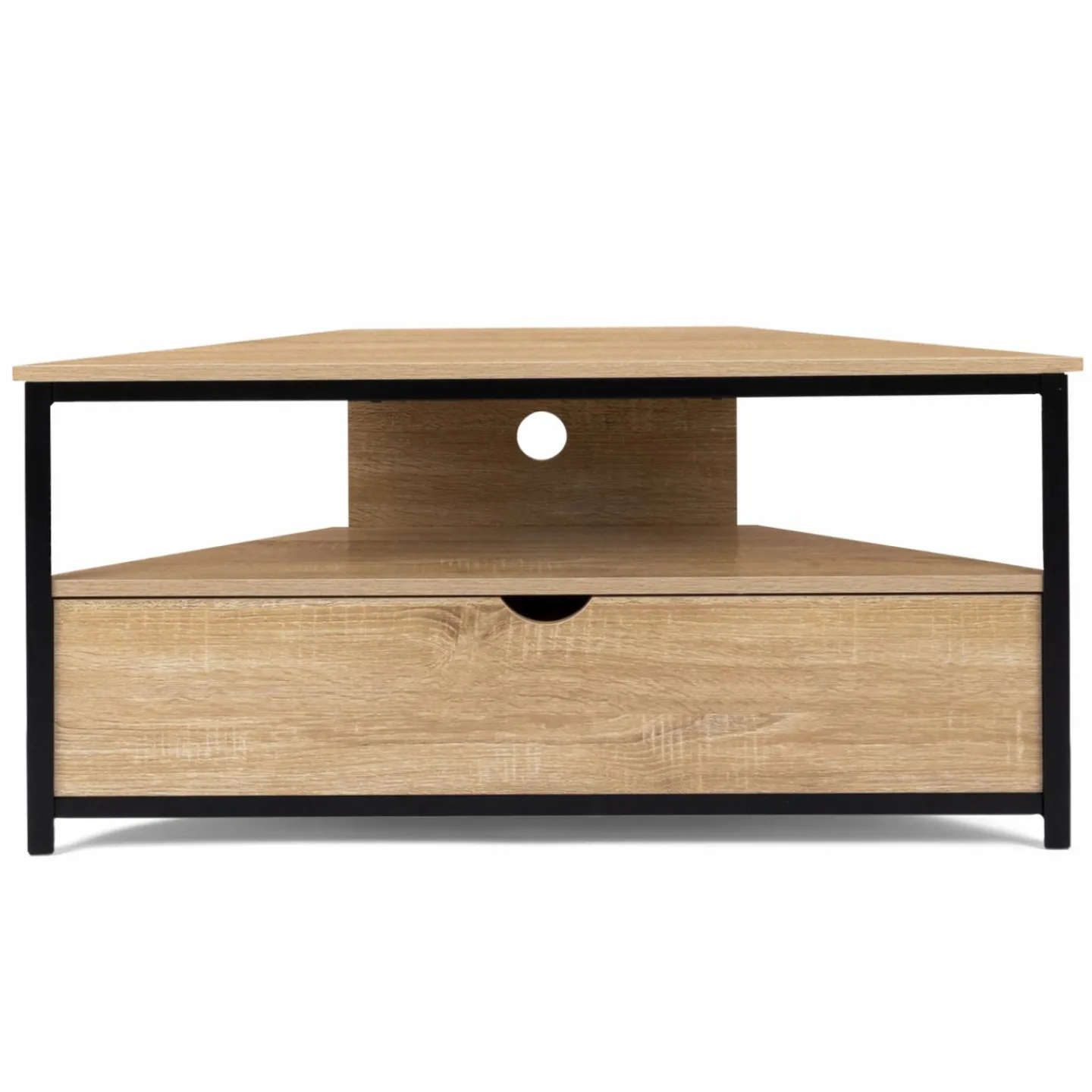 Meuble TV d'angle industriel*IDMarket