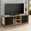 Meuble TV industriel métal et bois avec 2 portes*IDMarket Sale