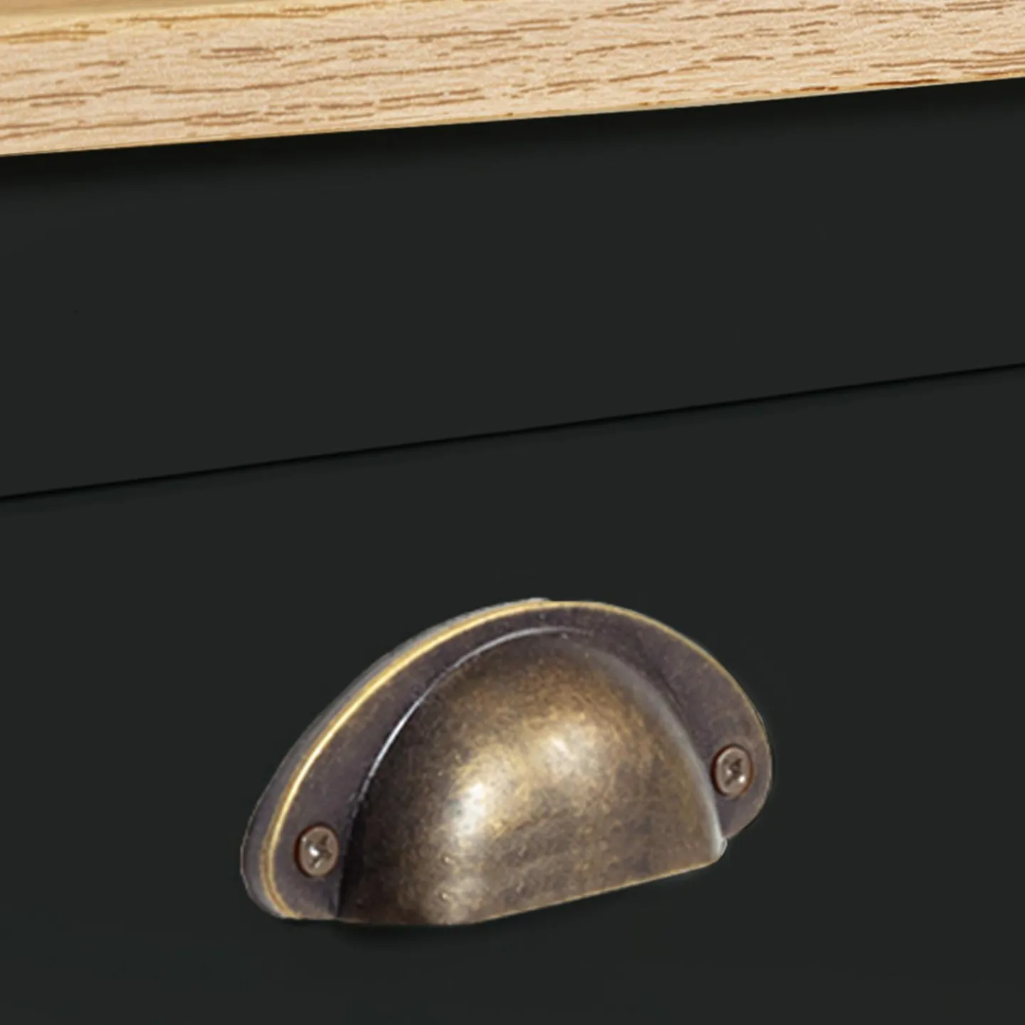 Meuble TV noir 113 cm 2 placards*IDMarket Online