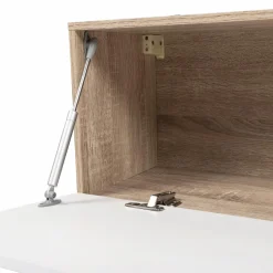 Meuble TV suspendu bois et blanc*IDMarket Discount