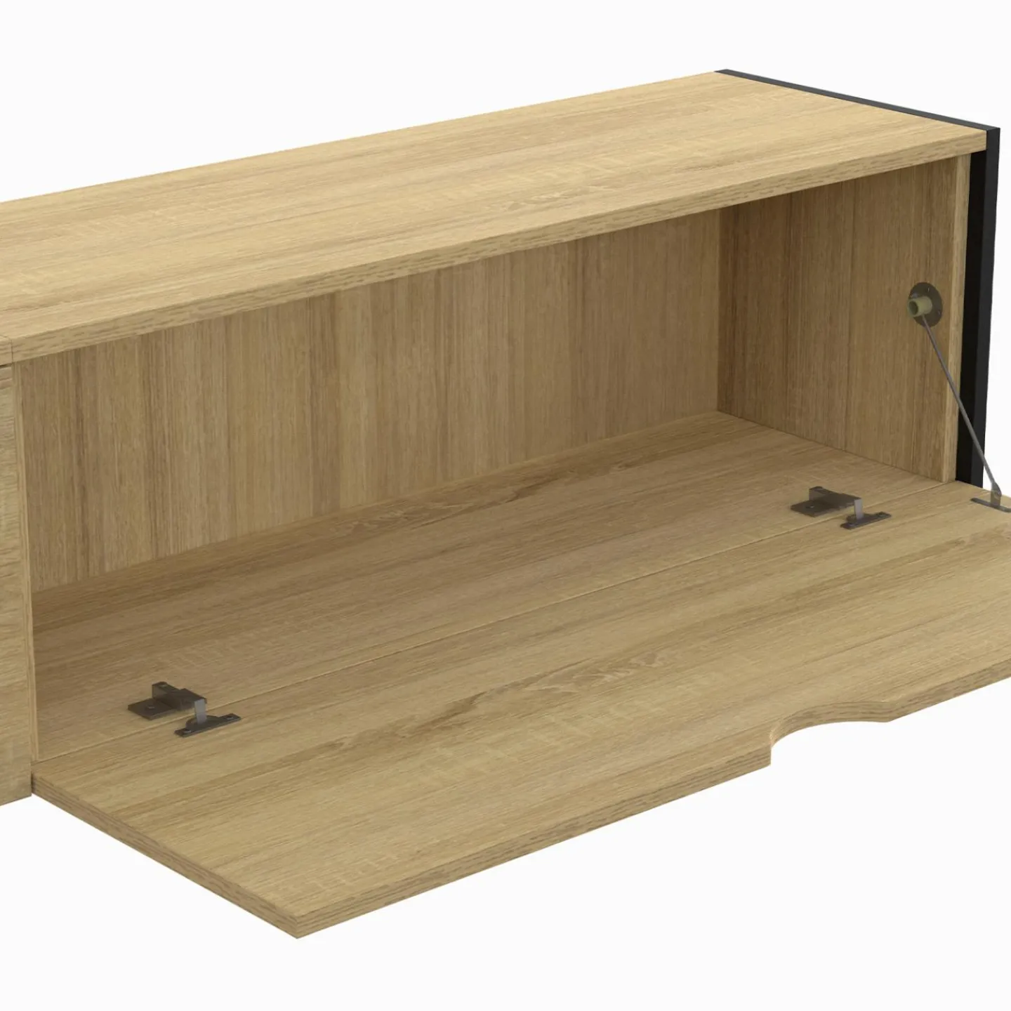 Meuble TV suspendu industriel 180 cm avec 2 portes*IDMarket Discount