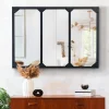 Miroir façon verrière noir 80 x 60 cm*IDMarket