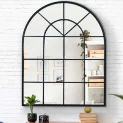 Miroir verrière en arche 80 x 100 cm*IDMarket Discount