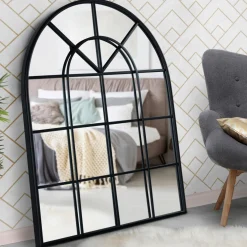 Miroir verrière en arche 80 x 100 cm*IDMarket Discount