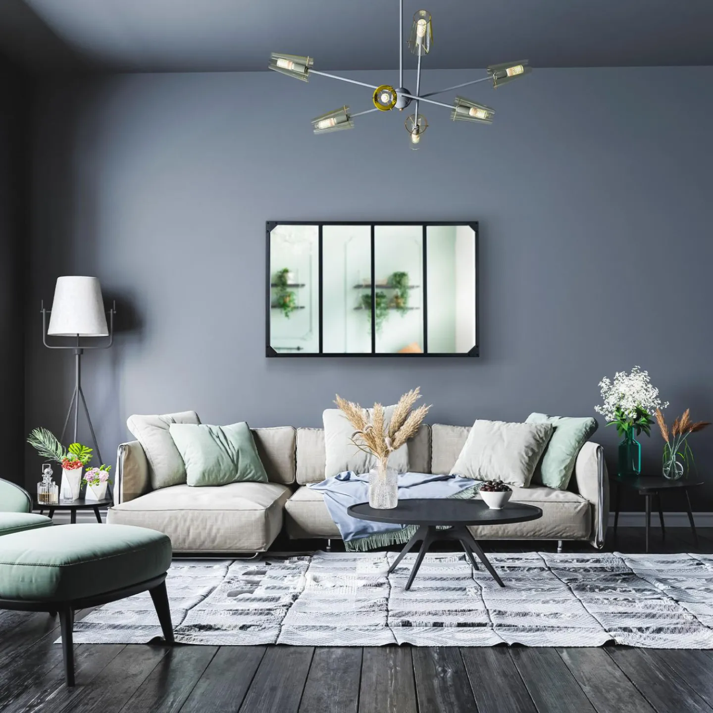 Miroir verrière style industriel*IDMarket Clearance