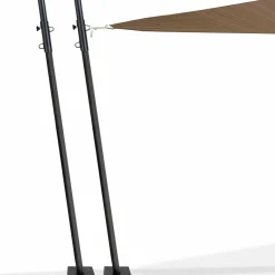 Mâts réglables de fixation pour voile d’ombrage x2*IDMarket Outlet