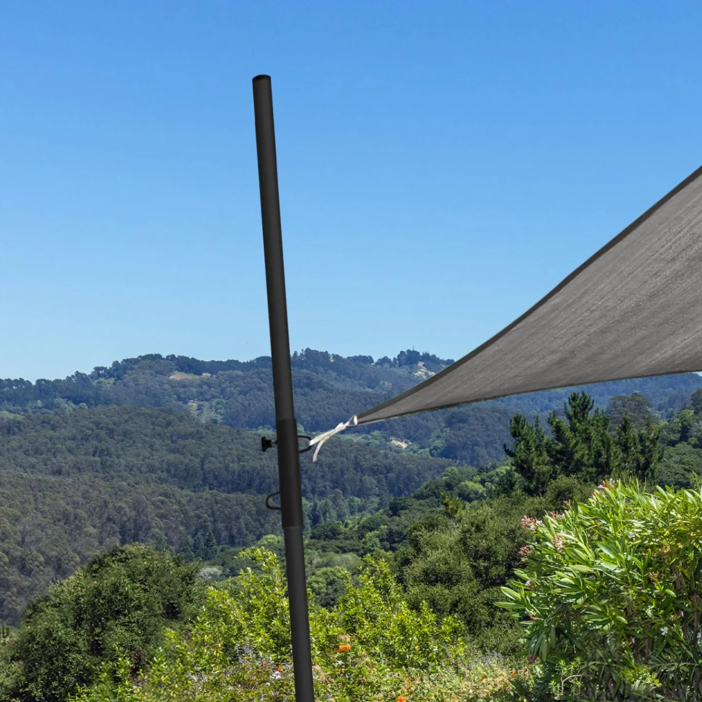 Mâts réglables de fixation pour voile d’ombrage x2*IDMarket Outlet