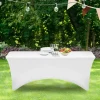 Nappe rectangulaire extensible blanche*IDMarket Outlet