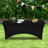 Nappe rectangulaire extensible noire*IDMarket