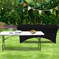Nappe rectangulaire extensible noire*IDMarket