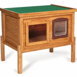 Niche en bois pour chat*IDMarket Outlet