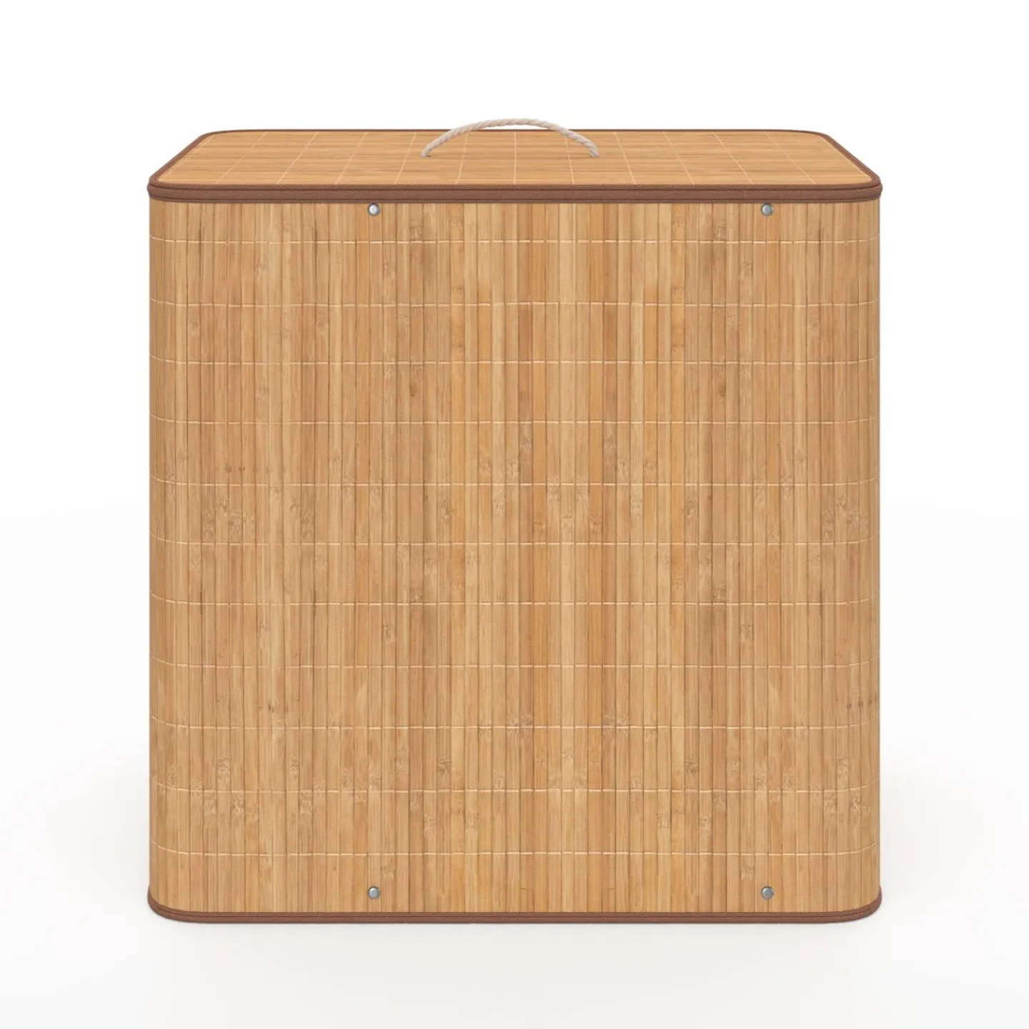 Panier à linge 3 bacs amovibles bambou et tissu*IDMarket Sale