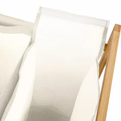 Panier à linge bambou 3 compartiments*IDMarket Clearance