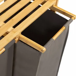 Panier à linge double gris*IDMarket Best