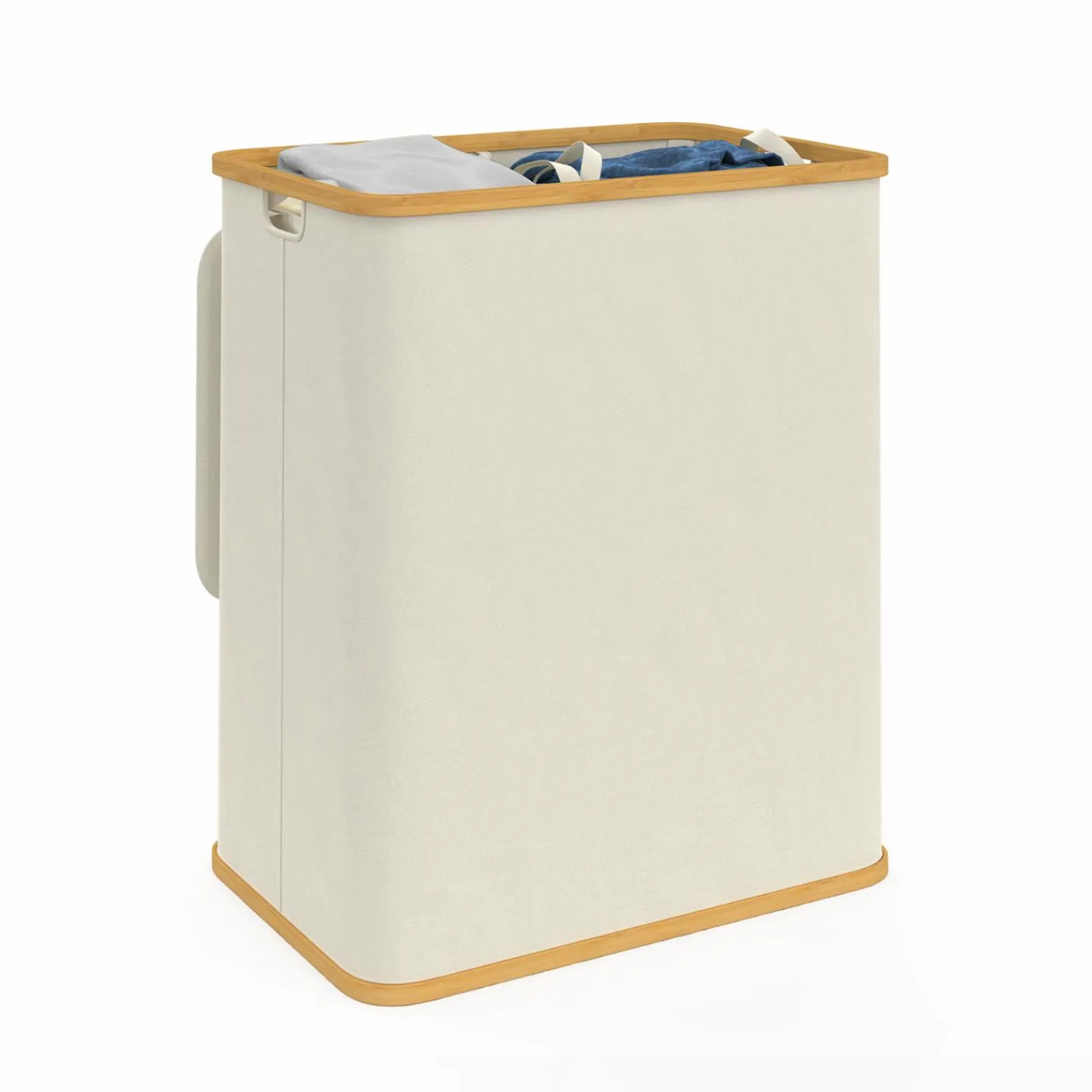 Panier à linge 140L avec 2 bacs amovibles*IDMarket Discount