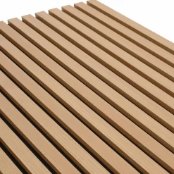 Panneaux acoustiques en tasseaux de bois chêne clair et noir de 250 x 60 CM*IDMarket