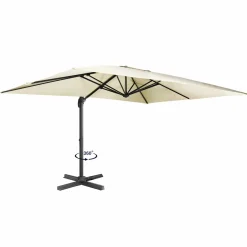 Parasol déporté 3x4 m écru*IDMarket Clearance