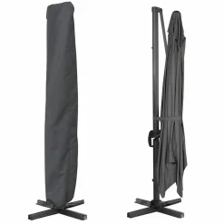 Parasol rectangulaire déporté 3x4 m gris*IDMarket Sale