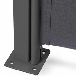 Paravent double rétractable 180 x 800 cm gris anthracite*IDMarket Outlet