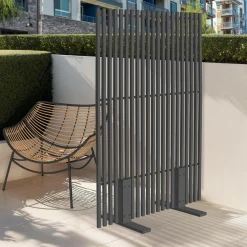 Paravent extérieur ajouré 150x80 cm claustra extérieur gris anthracite*IDMarket New