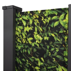 Paravent extérieur rétractable 400x180 cm store latéral motif feuillage*IDMarket Clearance