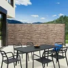 Paravent extérieur rétractable 400x180 cm store latéral motif pierre*IDMarket New