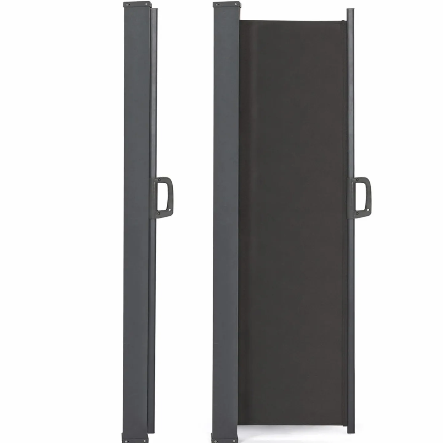 Paravent rétractable 5x2m gris anthracite*IDMarket Online