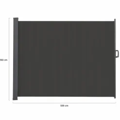 Paravent rétractable 5x2m gris anthracite*IDMarket Online