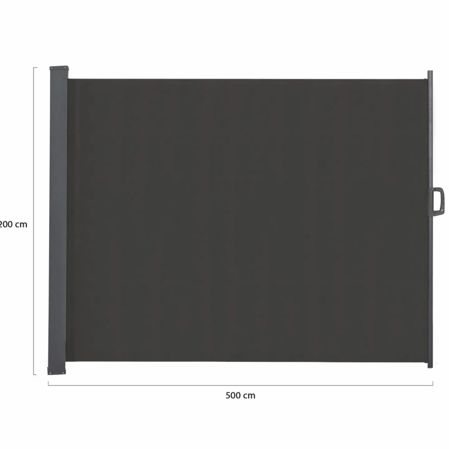 Paravent rétractable 5x2m gris anthracite*IDMarket Online