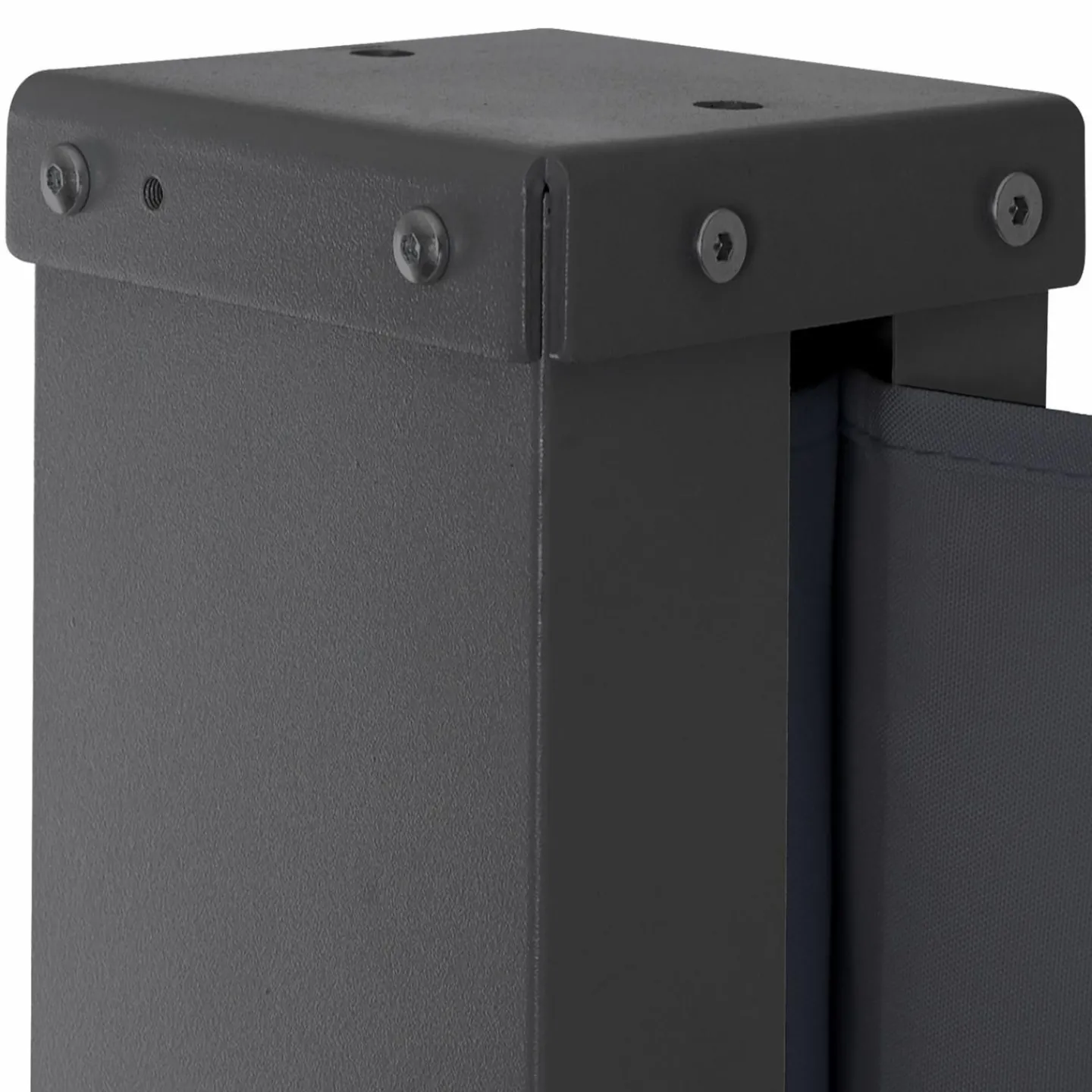 Paravent rétractable 3x1,8m gris pour l’extérieur*IDMarket Sale