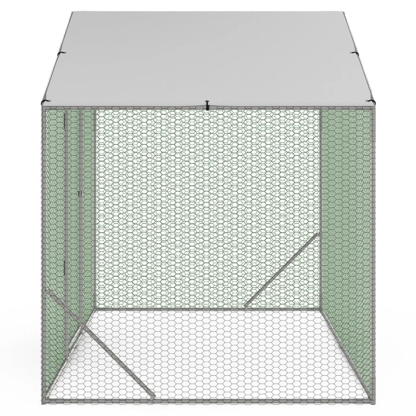 Parc à poules grillagé 3 m²*IDMarket Best