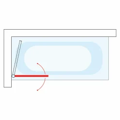 Pare baignoire 1 volet 70x120cm*IDMarket Hot