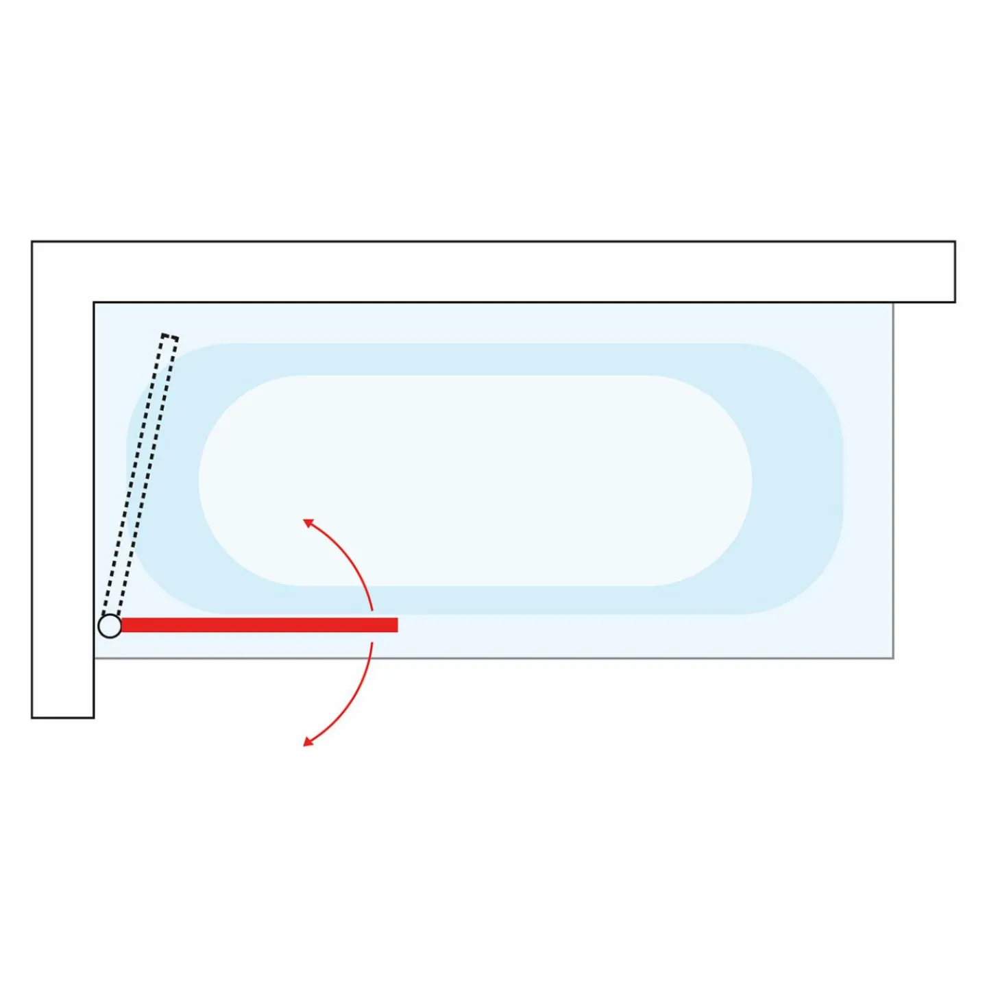 Pare baignoire 1 volet 70x120cm*IDMarket Hot