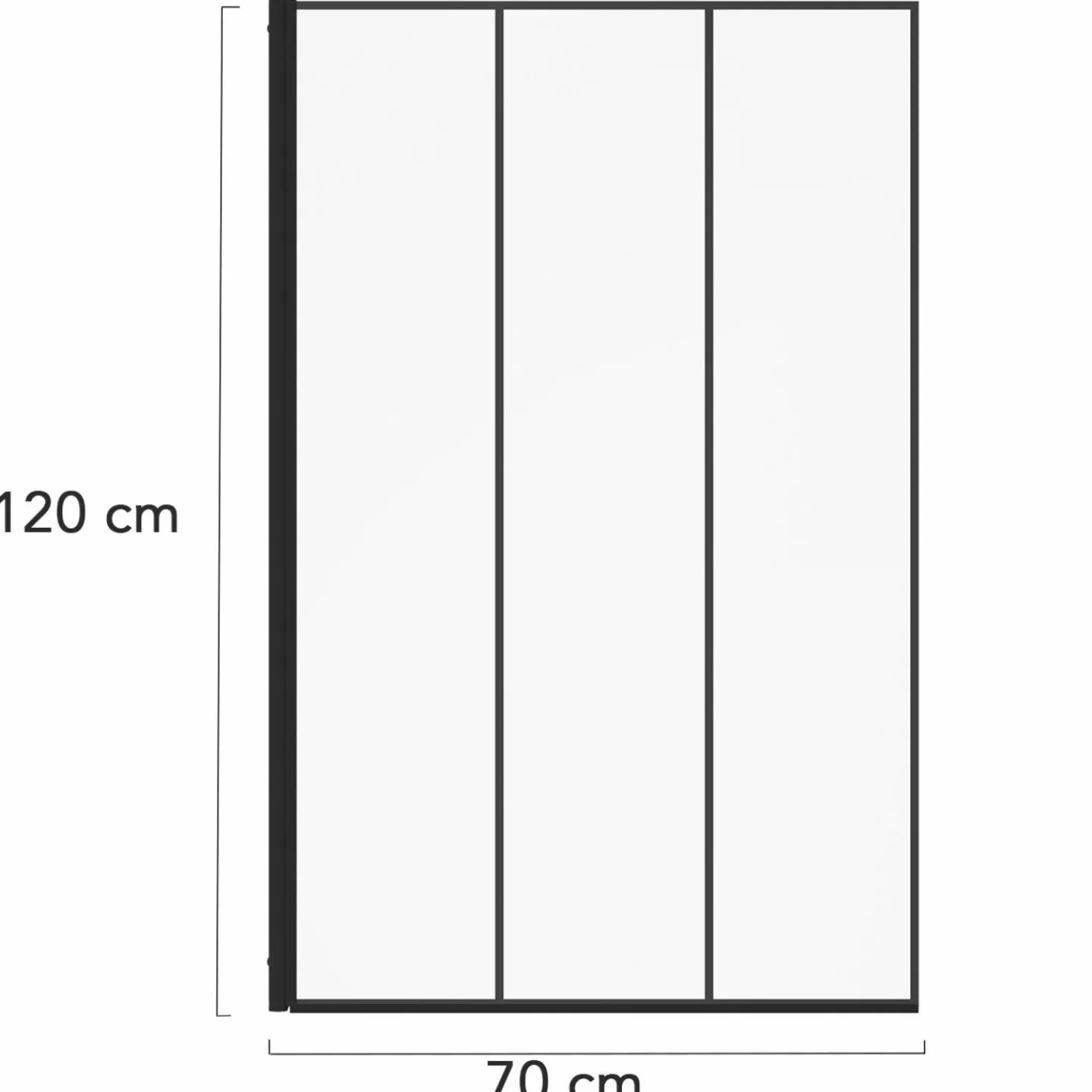 Pare baignoire 1 volet 70x120cm*IDMarket Hot