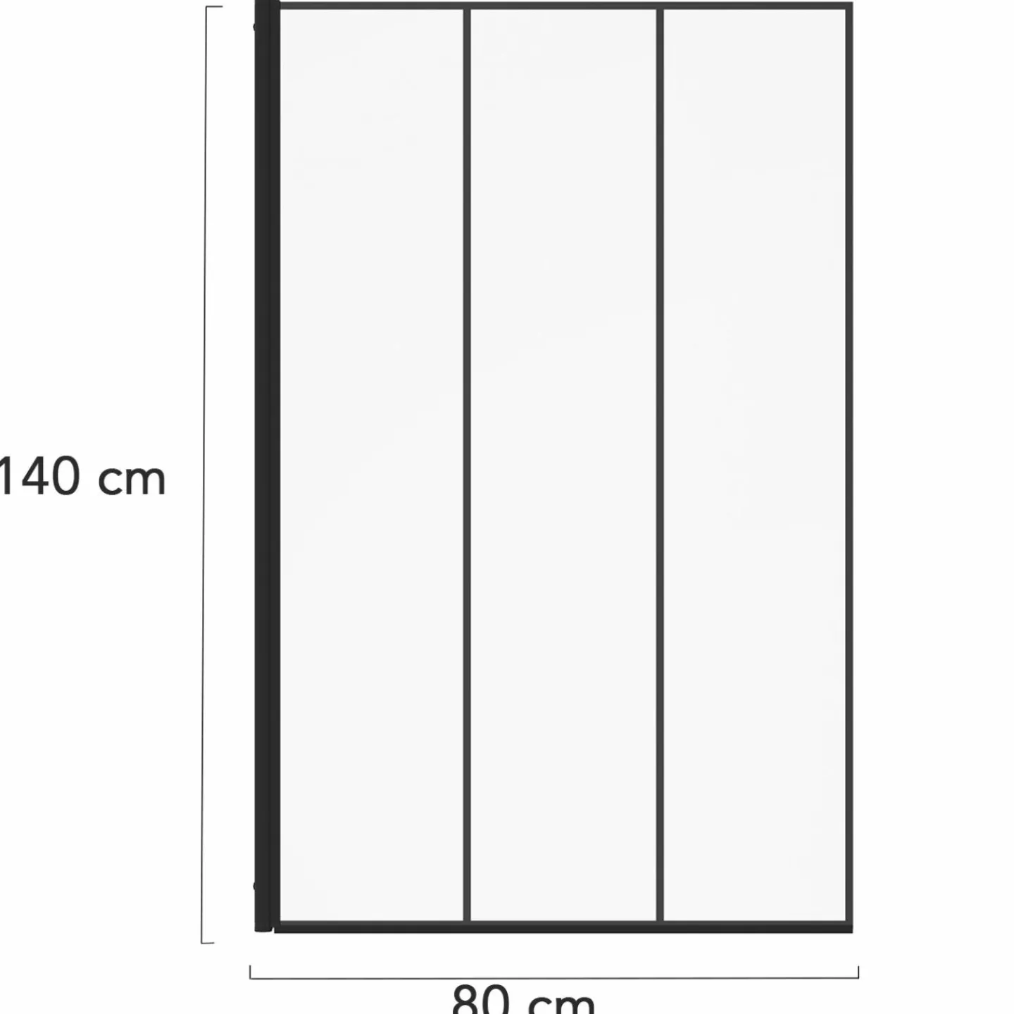 Pare baignoire 1 volet 80x140cm*IDMarket