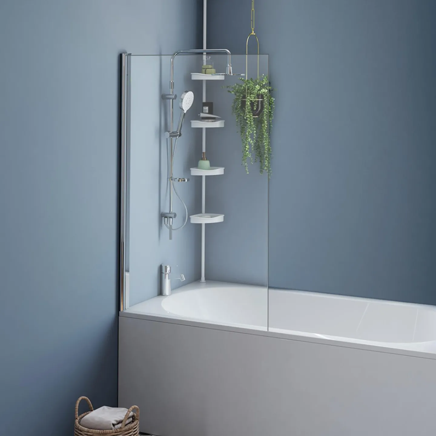 Paroi de baignoire pivotante 1 volet 70x120 cm*IDMarket Outlet