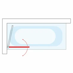 Paroi de baignoire pivotante 1 volet 70x120 cm*IDMarket Outlet