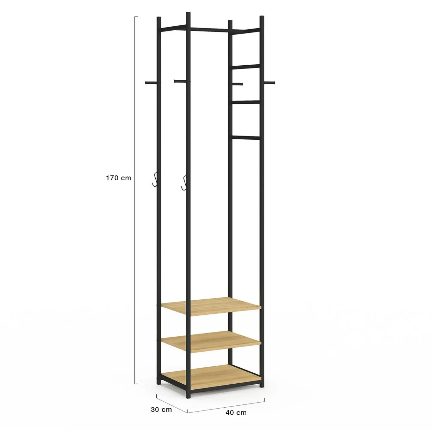Penderie d'entrée et porte manteau*IDMarket Discount