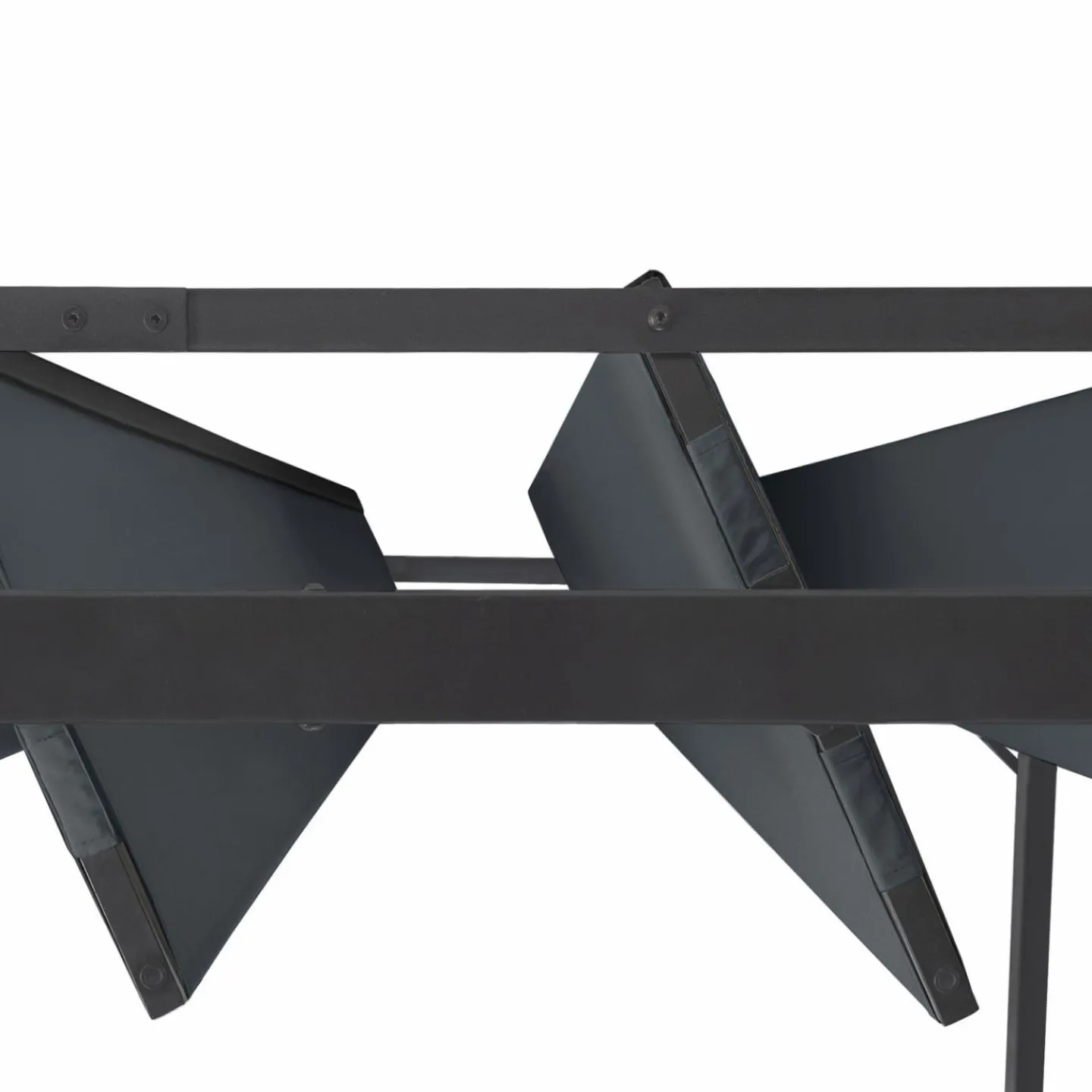 Pergola acier lames orientables avec 4 stores gris 3x3 m*IDMarket