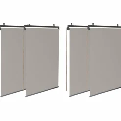 Pergola acier lames orientables 3x4m avec 4 stores taupe*IDMarket