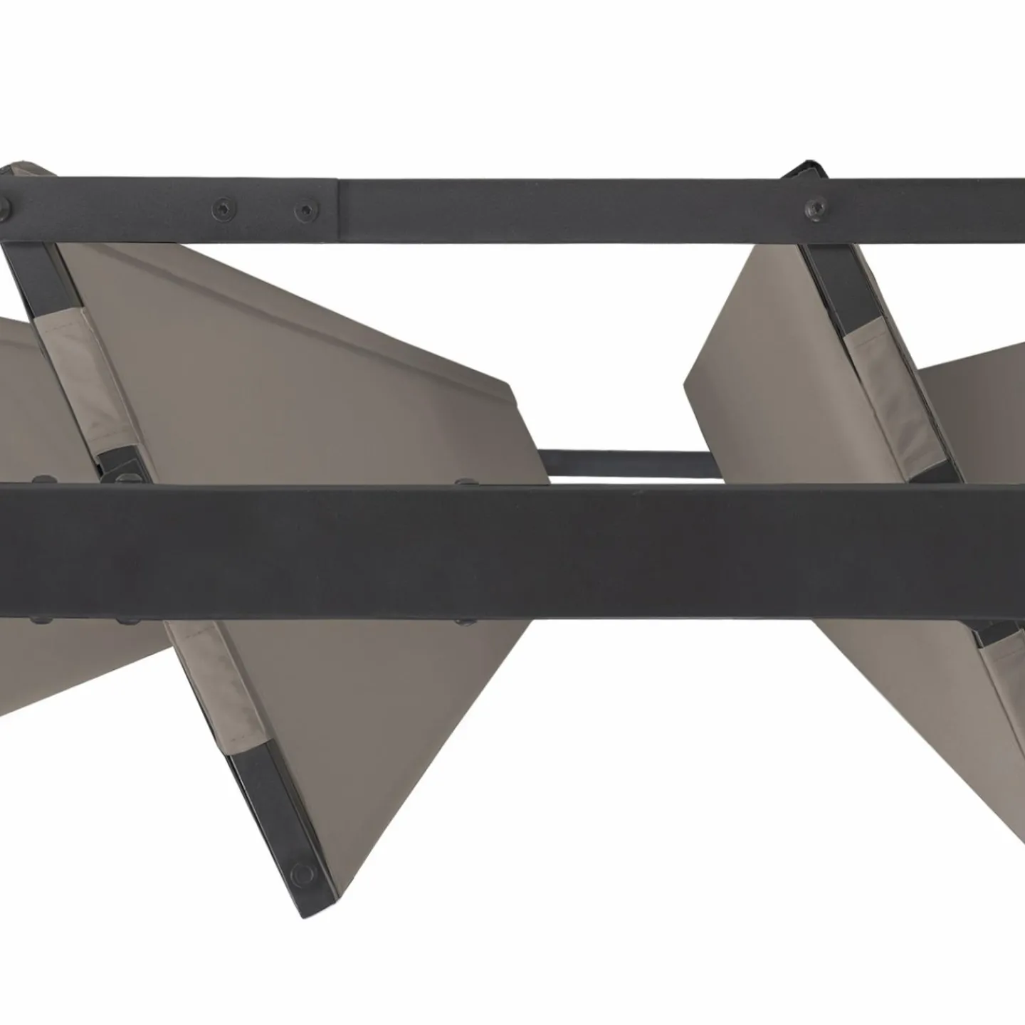 Pergola acier lames orientables 3x4m avec 4 stores taupe*IDMarket