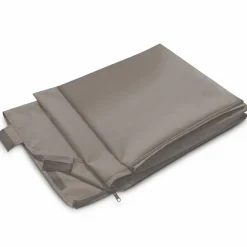 Pergola acier lames orientables 3x4m avec 4 stores taupe*IDMarket