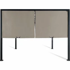 Pergola avec rideaux coulissants taupe 3x4m*IDMarket Hot