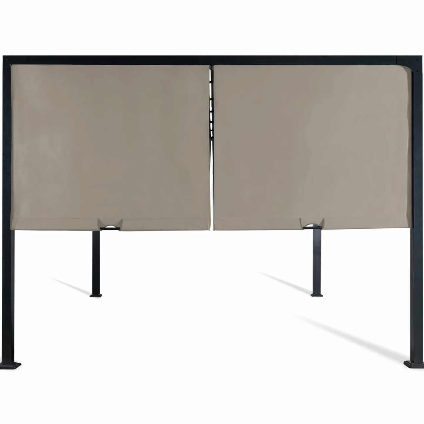 Pergola avec rideaux coulissants taupe 3x4m*IDMarket Hot