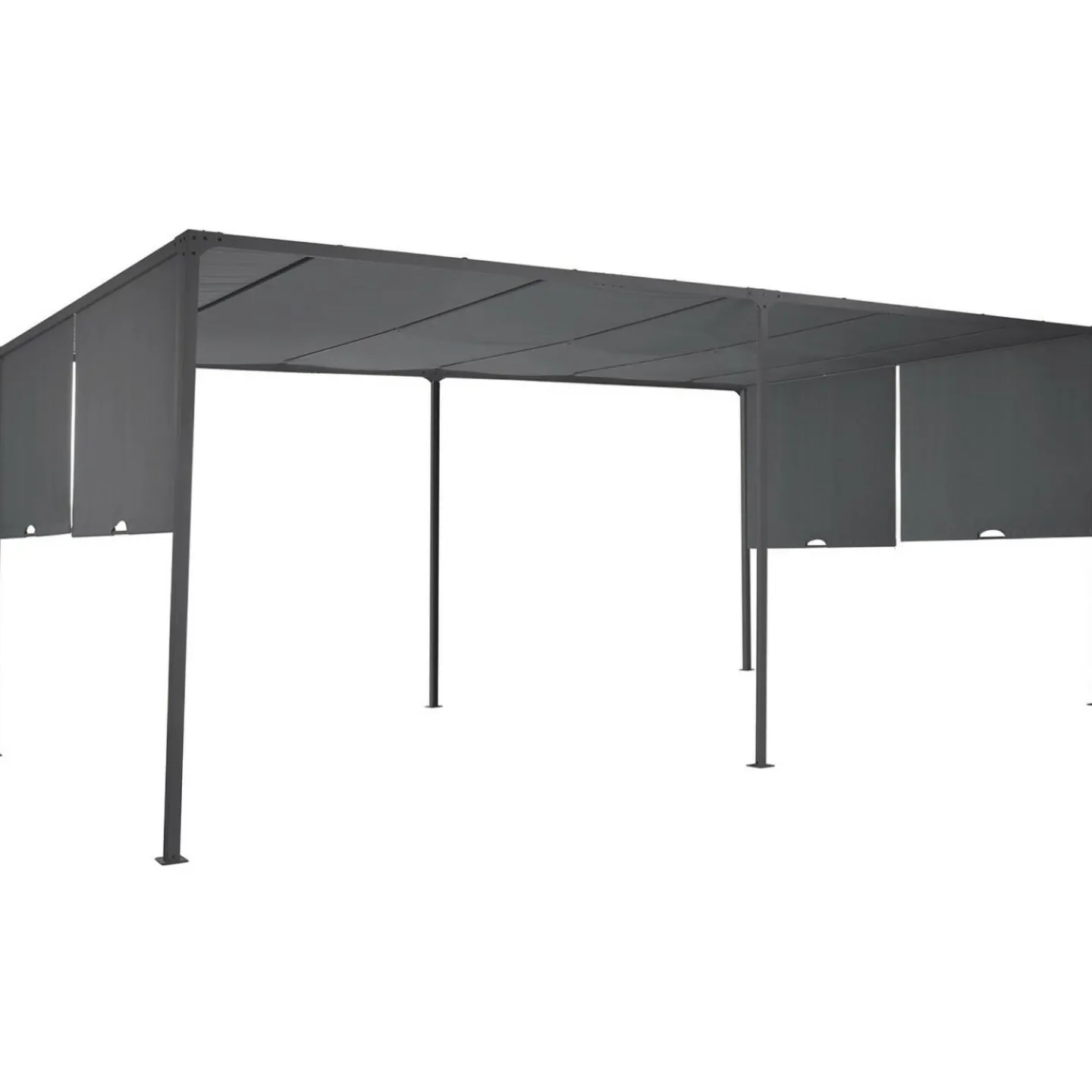 Pergola avec rideaux coulissants gris anthracite 3x6m*IDMarket Clearance