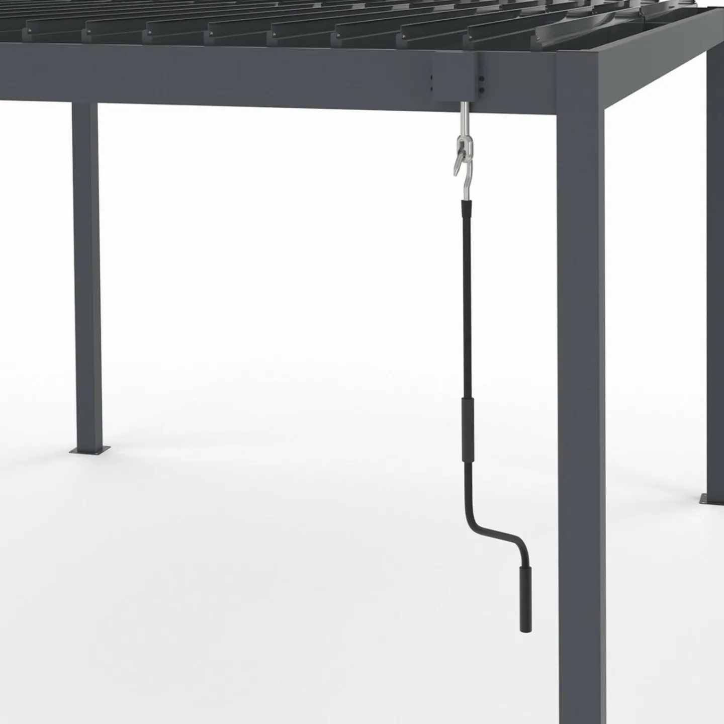 Pergola bioclimatique 3x4 M lames orientables aluminium gris anthracite*IDMarket Discount