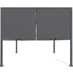 Pergola coulissante gris anthracite 2 pans 3x3 M*IDMarket Sale