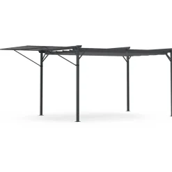 Pergola gris anthracite 3x4M avec auvent et toit réglable*IDMarket Sale